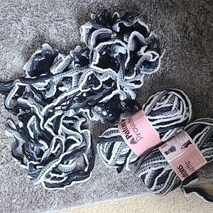 3 skeins Patons Pirouette yarn Night Sky color